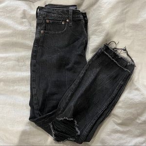 Black distressed jeans